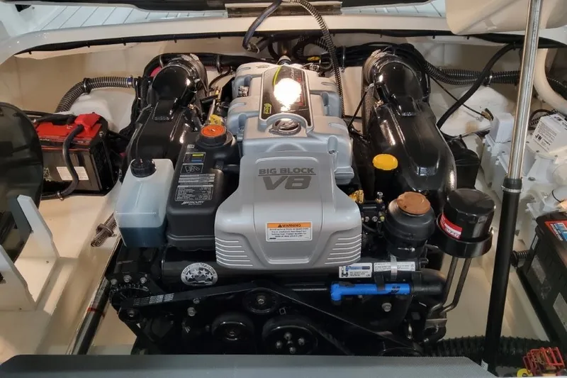 Slide: The Image of Engine compartment of a 2027 Formula 270 Bowrider with a Big Block V8 engine. - 13