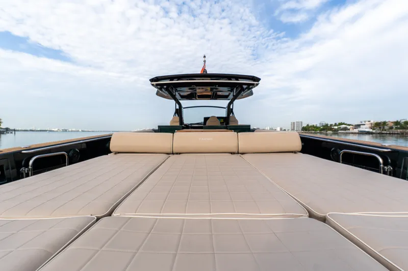 Slide: The Image of Luxurious 2020 Pardo Yachts 50 with spacious sunbathing deck and sleek design. - 57