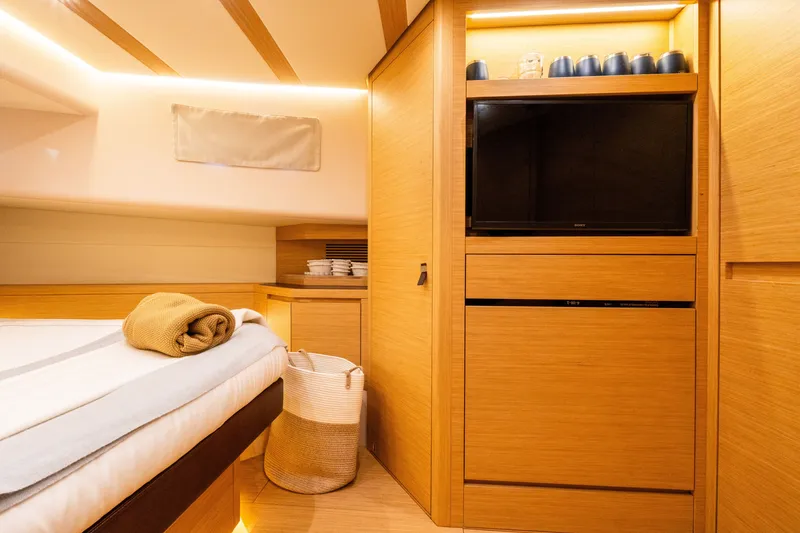 Slide: The Image of Luxurious interior of 2020 Pardo Yachts 50, featuring cozy cabin and modern amenities. - 74
