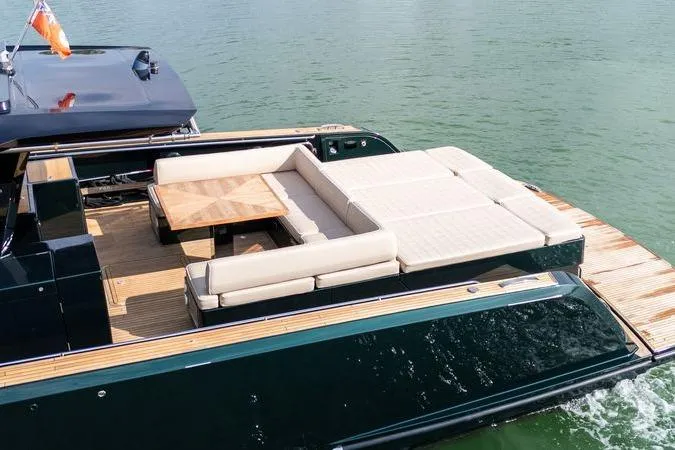 Slide: The Image of Luxury 2020 Pardo Yachts 50 with elegant deck seating on calm water. - 39