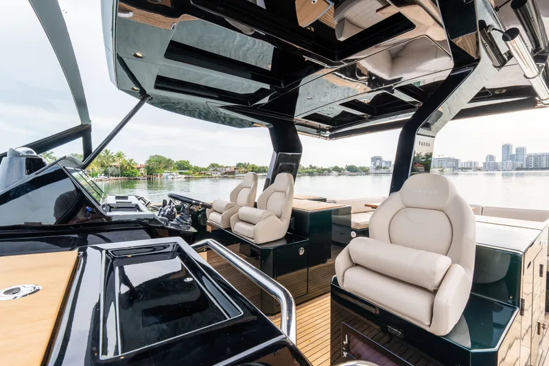 Slide: The Image of Luxurious 2020 Pardo Yachts 50 interior with plush seating and sleek design. - 91