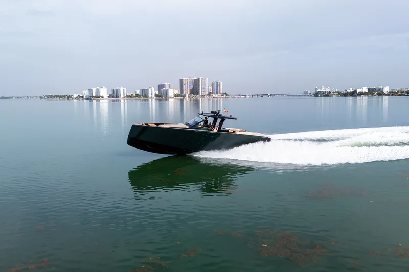 Slide: The Image of 2020 Pardo Yachts 50 cruising on calm waters near city skyline. - 37