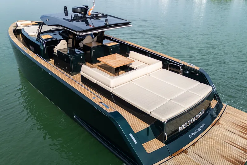 Slide: The Image of Luxury 2020 Pardo Yachts 50 with sleek design and spacious deck on calm water. - 5