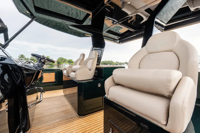 Slide: The Image of Luxurious interior of 2020 Pardo Yachts 50 with plush seating and sleek design. - 92