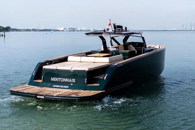 Slide: The Image of Luxury 2020 Pardo Yachts 50 cruising on calm waters, showcasing sleek design and elegance. - 31