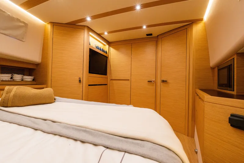 Slide: The Image of Luxurious interior cabin of 2020 Pardo Yachts 50 with modern wood finish. - 70