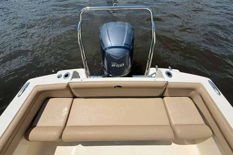 Slide: The Image of 2011 Scout 225 Abaco boat with Yamaha 250 engine on water. - 14