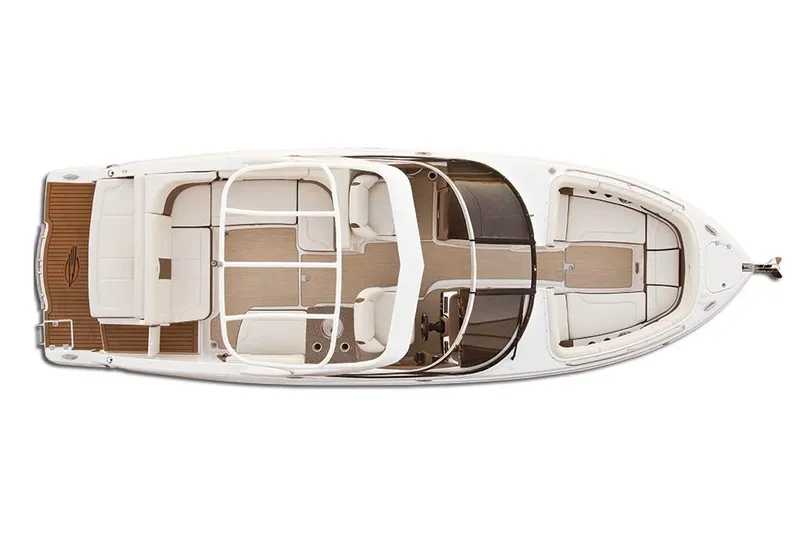 Slide: The Image of Manufacturer Provided Image: Top view of a 2019 Chaparral 317 SSX boat with spacious seating and deck layout. - 15
