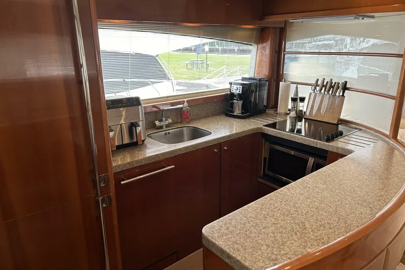 Slide: The Image of Luxurious kitchen interior of 2008 Princess 67 Flybridge Motor Yacht with modern appliances. - 23