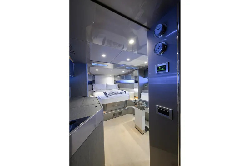 Slide: The Image of Luxurious interior of 2014 Riva 44' Rivarama yacht with modern design and cozy bedroom. - 83