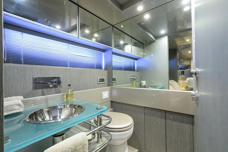 Slide: The Image of Luxurious bathroom interior of 2014 Riva 44' Rivarama yacht with modern fixtures and sleek design. - 39