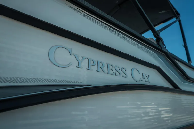 Slide: The Image of 2022 Cypress Cay Seabreeze 252 boat with elegant branding detail. - 24