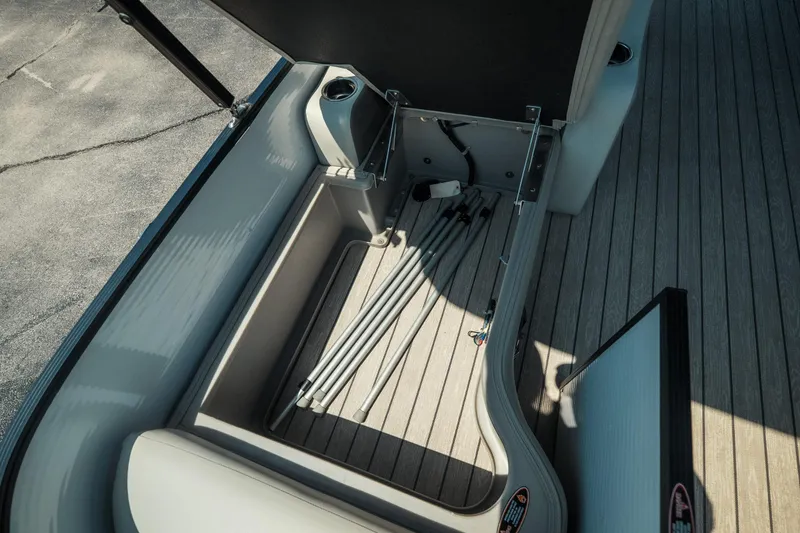 Slide: The Image of Storage compartment of 2022 Cypress Cay Seabreeze 252 boat with interior view. - 21