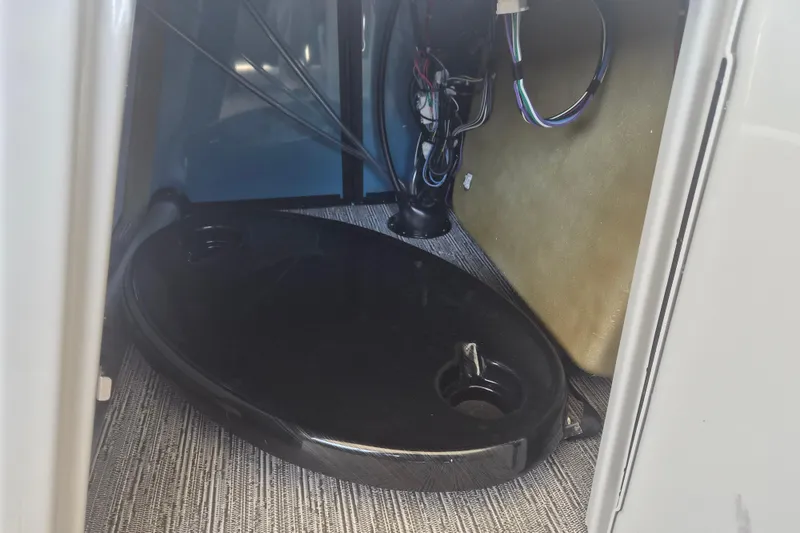 Slide: The Image of Interior view of 2026 Sylvan Mirage Fish 820 Party Fish, showcasing wiring and components. - 9
