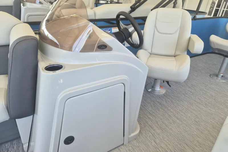 Slide: The Image of Interior of 2026 Sylvan Mirage Fish 820 Party Fish boat with helm and seating. - 8