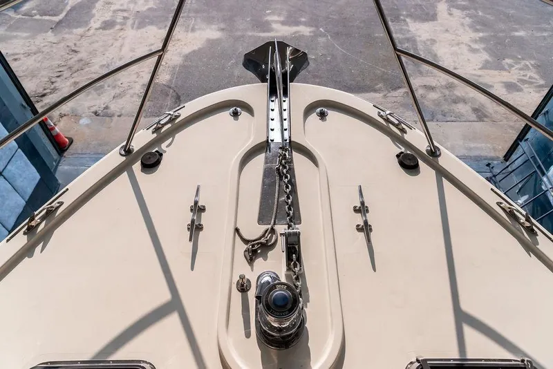Slide: The Image of Bow view of 2012 Dettling Motoryacht with anchor and chain mechanism. - 8
