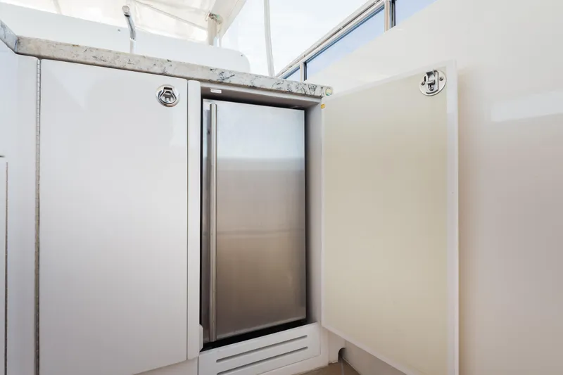Slide: The Image of Stainless steel refrigerator on 2016 Hargrave Flybridge Motor Yacht. - 60