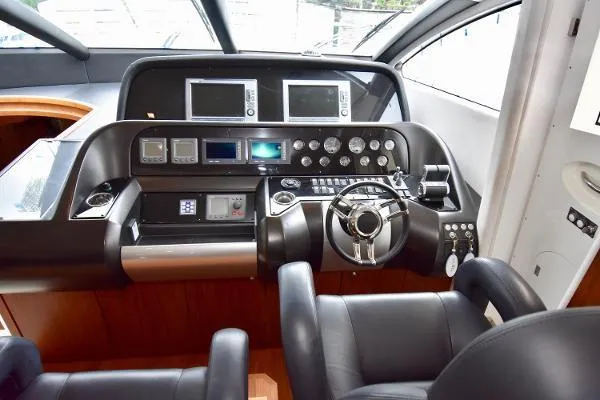 Slide: The Image of Cockpit of Sunseeker Predator Sport Yacht 74, 2012 model. - 17