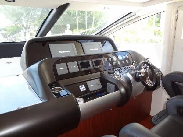 Slide: The Image of Cockpit of Sunseeker Predator Sport Yacht 74, 2012 model. - 19
