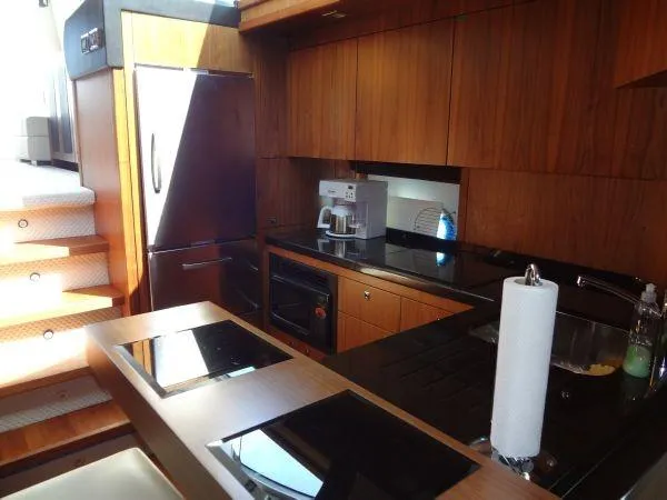 Slide: The Image of Interior of 2012 Sunseeker Predator Sport Yacht 74 with modern kitchen. - 22