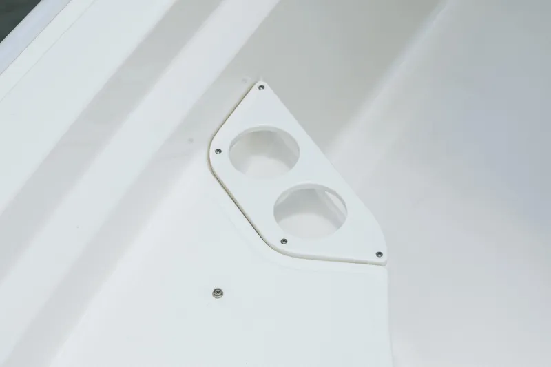 Slide: The Image of Close-up of two cup holders on a white boat. - 35