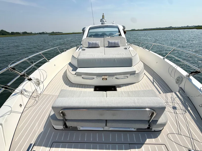 The Image of The image shows a luxurious 2019 Azimut Verve 40 yacht on calm waters. - 18