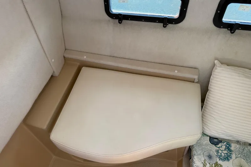 Slide: The Image of Interior seating area of 2017 Ranger Tugs R-31 S boat with cushion and pillow. - 51