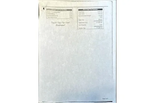 Slide: The Image of Invoice document for 2005 Sea Ray 270 Sundeck boat service. - 21