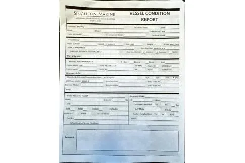 Slide: The Image of Vessel condition report for 2005 Sea Ray 270 Sundeck by Singleton Marine. - 17