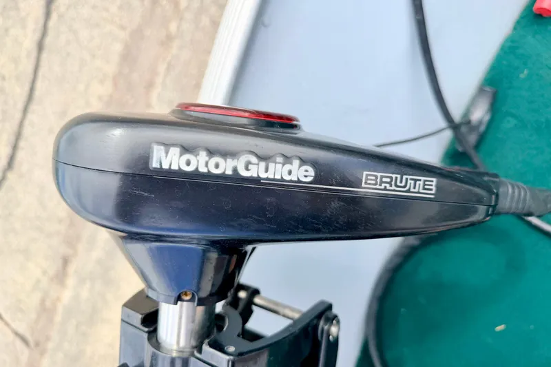 Slide: The Image of MotorGuide Brute trolling motor on 2002 Lund 1650 Rebel SS boat. - 48