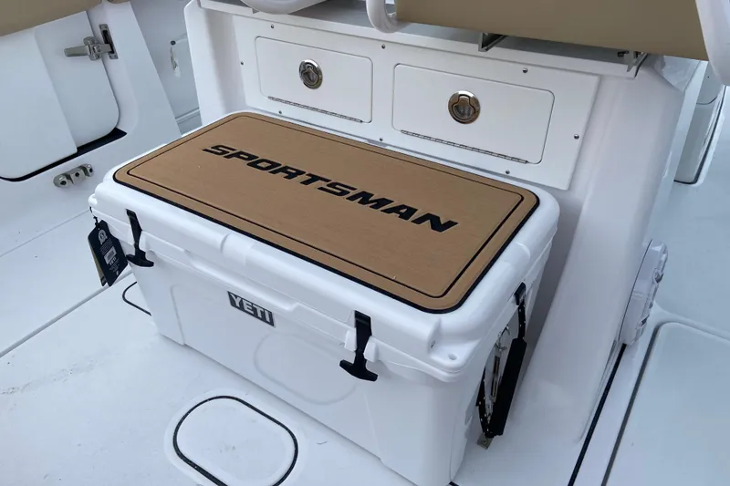 Slide: The Image of 2027 Sportsman Heritage 261 Center Console with Yeti cooler on deck. - 3
