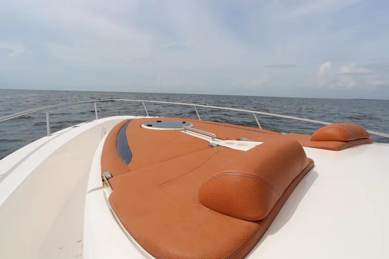 Slide: The Image of 2018 Belzona 327 Walkaround boat with tan cushions on open sea. - 3