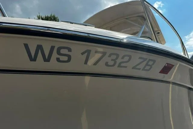 Slide: The Image of 2025 Grady-White Gulfstream 232 boat with registration number WS 1732 ZB. - 3