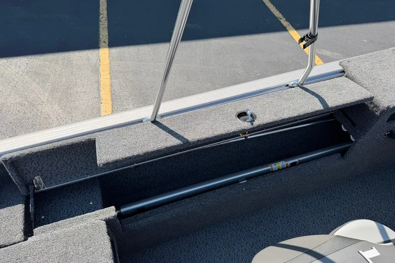Slide: The Image of Interior view of 2027 Lund 1875 Impact XS Sport boat storage compartment. - 20