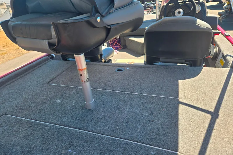 Slide: The Image of 2021 Tracker Bass Tracker Classic XL boat interior with seating and carpeted deck. - 51