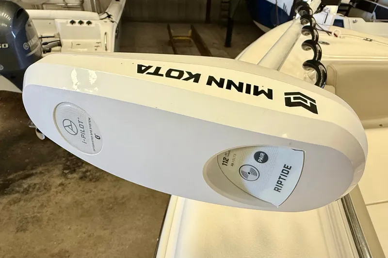 Slide: The Image of Close-up of a Minn Kota Riptide i-Pilot motor on a Key West 219 FS boat. - 9