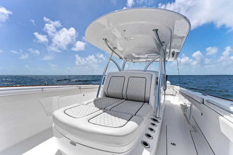 Slide: The Image of 2021 Valhalla Boatworks V-41 on open sea under sunny skies. - 34