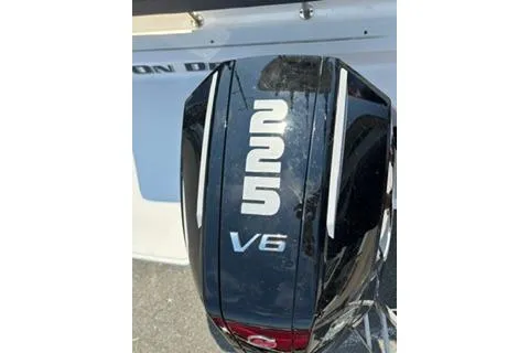 Slide: The Image of 2023 Bayliner 1703 Trophy boat with a powerful V6 engine. - 14