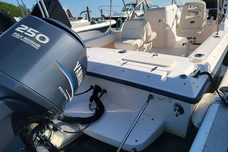 Slide: The Image of 2008 Grady-White Tournament 225 boat with Yamaha 250 Four Stroke engine, docked. - 18