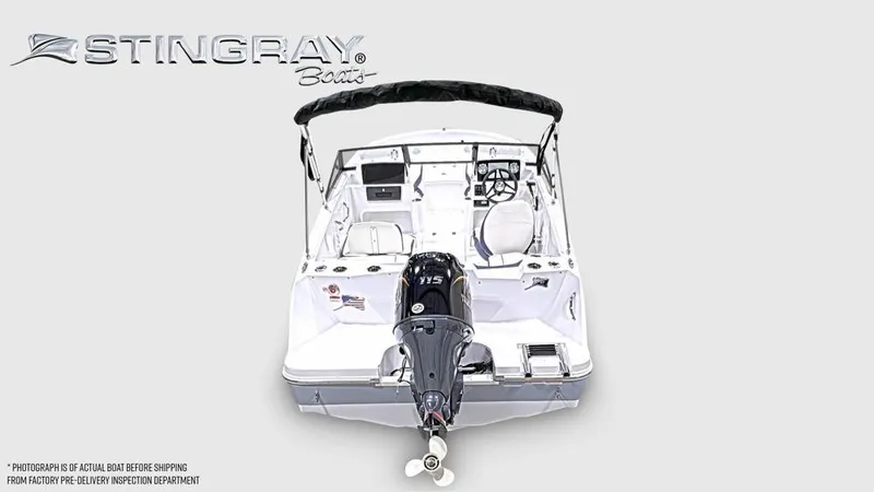 Slide: The Image of The image shows a 2027 Stingray 172 DC boat with an outboard motor. - 3