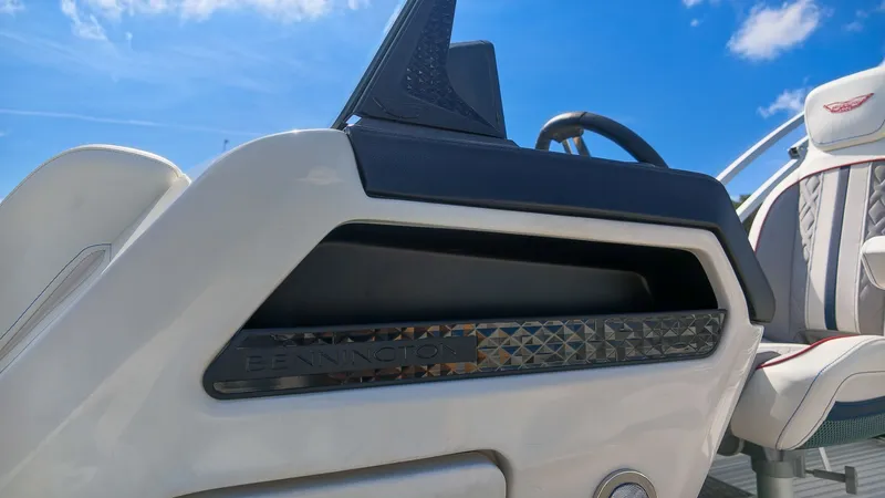 Slide: The Image of Close-up of a Bennington 22 M Swingback helm with modern design. - 16