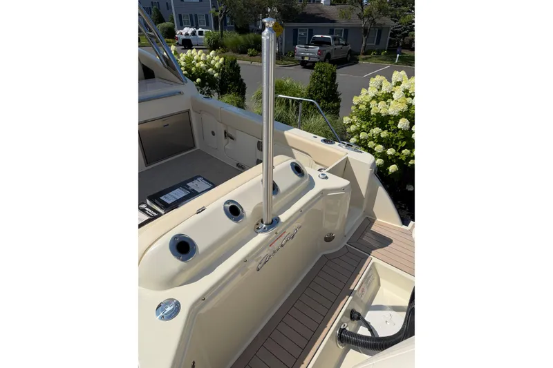 Slide: The Image of 2027 Chris-Craft Calypso 28 boat interior with sleek design and modern features. - 14