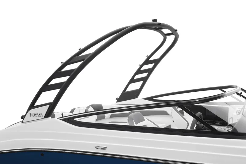Slide: The Image of The image shows a modern Yamaha 195S boat tower with sleek design and blue accent color. - 41