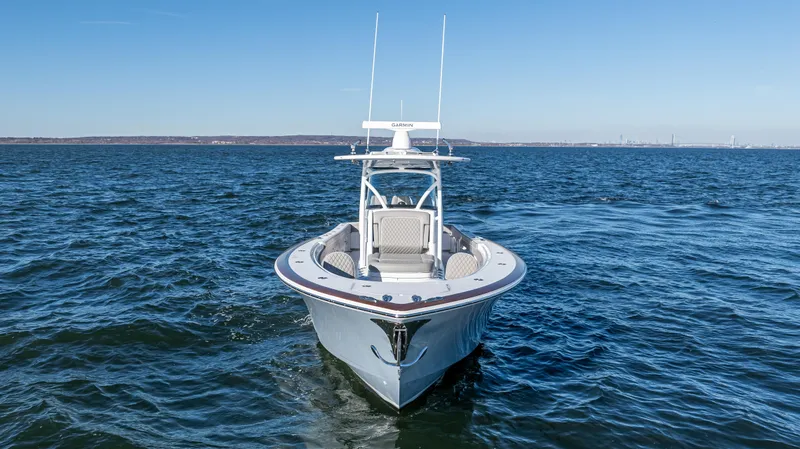 Slide: The Image of 2025 Valhalla Boatworks V-37 cruising on open water. - 6