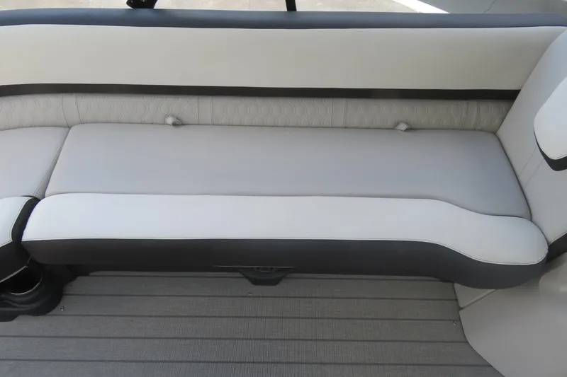 Slide: The Image of 2027 Avalon LSZ Versatile Rear Bench, 25-foot model, featuring sleek, modern seating design. - 24