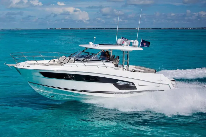 The Image of Manufacturer Provided Image: 2025 Jeanneau Leader 12.5 WA cruising on clear blue ocean waters. - 0