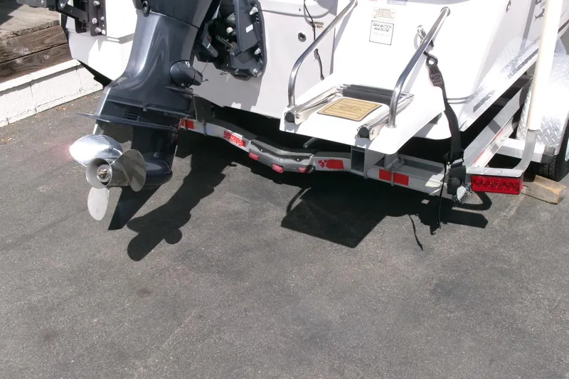Slide: The Image of Rear view of a 2015 Sea Fox 180 Viper boat on a trailer. - 20