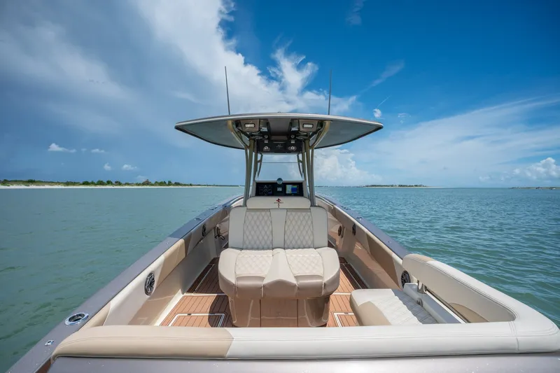 Slide: The Image of 2015 Statement 380 Open boat on calm waters under a clear blue sky. - 23