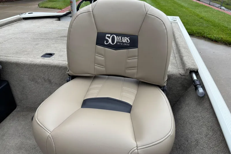 Slide: The Image of 2022 Tracker Bass Tracker Classic XL boat seat, 50th anniversary edition, beige upholstery. - 11