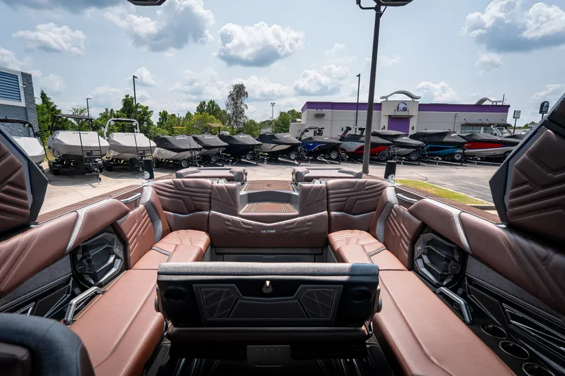 Slide: The Image of Interior view of 2026 Tigé Ultré 25ZX boat with luxurious seating and modern design. - 41